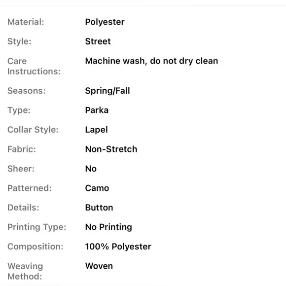 Plus Size Camo Print Button Front High Low Coat Outerwear - Picture 7 of 9